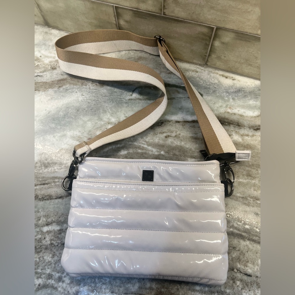 THINK ROYLN bum bag in white patent